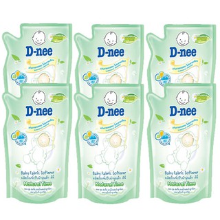 K.N. Shop ﻿ดีนี่ (D-nee) น้ำยาปรับผ้านุ่ม กลิ่น Natural Time ชนิดเติม ขนาด 600 มล. x 6 ถุง