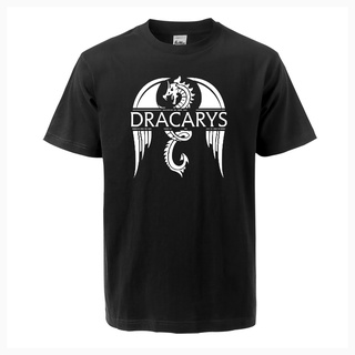 เสื้อยืดสีขาวเสื้อยืดแขนสั้นลําลอง ผ้าฝ้าย พิมพ์ลาย Game Of Thrones Dracarys แฟชั่นฤดูร้อน สไตล์สตรีท สําหรับผู้ชายS-4XL