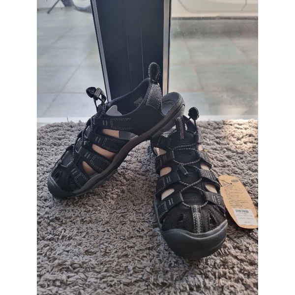 KEEN Clearwater CNX Sandali Uomo 8.5M Triple Black – Con Scudo Aegis® Antiodore