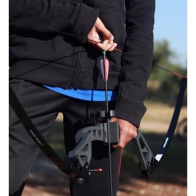**เเถมที่สูด** [มือขวา RH] (Adjustable 30-50LBS) SANLIDA Straight Black Adult Archery Recurve Bow American ราคา ถูกที่สุด ดีลบีเคเค แกลเลอรีภาพที่ 2