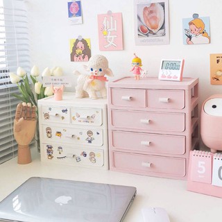 INS Style Desktop Storage BOX ลิ้นชักประเภทนักเรียนหอพักโต๊ะทำงานเทปเครื่องเขียนปากกาตกแต่งเครื่องสำอาง