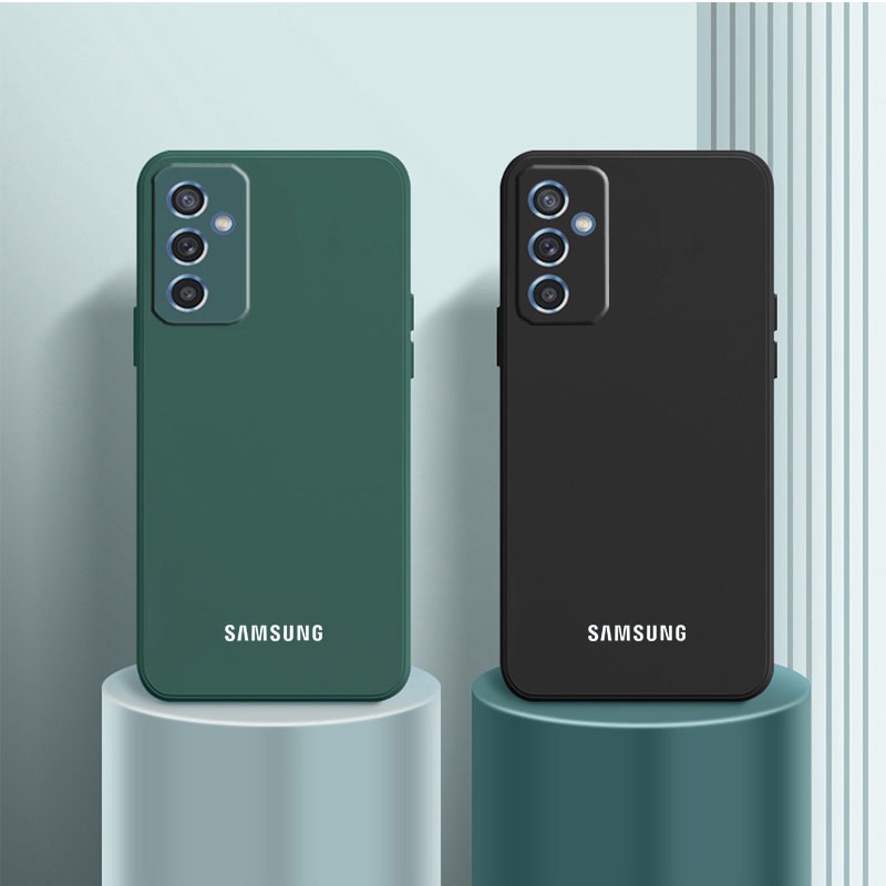 SAMSUNG สําหรับSamsung Galay A03S A02S M02S M52 A12 A13 A71 A51 A50 A50S A30S A20 A30 A10S A20Sกรณีกันกระแทกซิลิโคนเหลวโทรศัพท์ปกหลัง