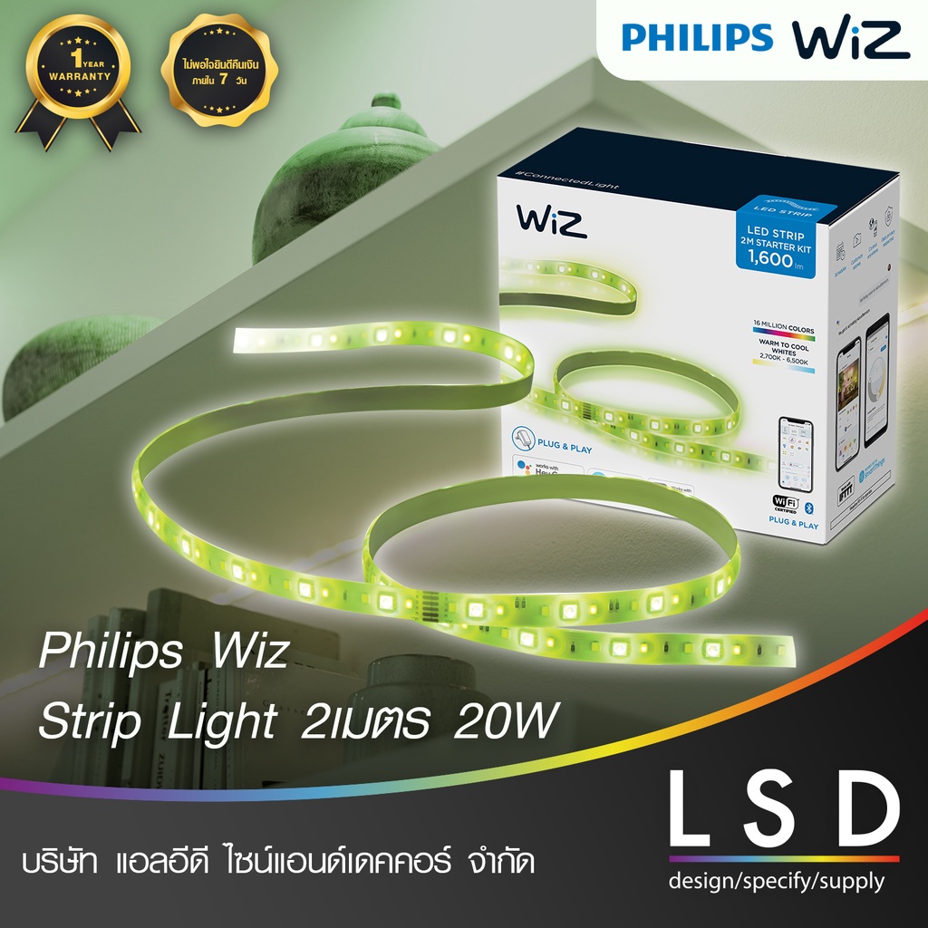หลอดไฟWiz หลอดwiz ไฟอัจฉริยะ Strip Light ชุดเริ่มต้น 2เมตร