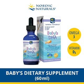 💥pre order💥 Nordic Naturals, Babys DHA, with Vitamin D3, 1,050 mg, 2 fl oz (60 ml)