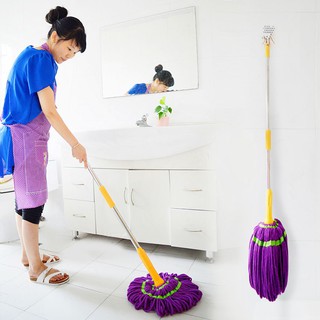 [รุ่น88] ไม้ถูพื้น Magic Mop ไม้ม็อบถูพื้นแบบบิดล็อค ผ้าไมโครไฟเบอร์ ด้ามคละสี /8006