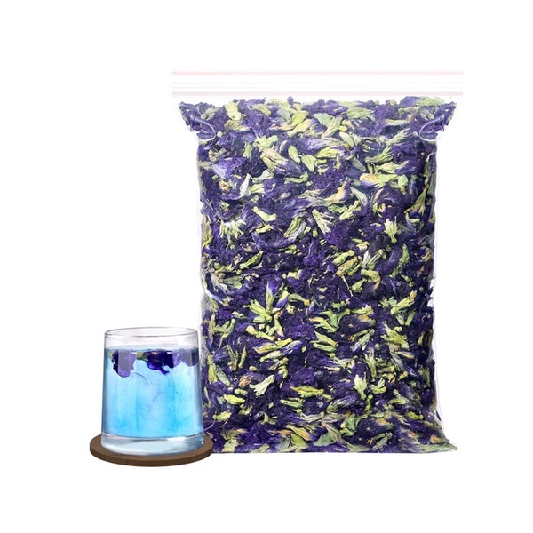 D27 ดอกอัญชันแห้ง พร้องส่ง 蓝蝶花ขนาด 100g ดอกอัญชัน ทำน้ำอัญชัน ขนมหวาน อาหาร สีสันสวยงามน่ารับประทาน อบแห้ง ดอกไม้ อันชัน