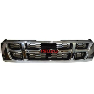 หน้ากระจัง ISUZU DMAX ปี 2003-2005 4WD ชุบโครเมี่ยม พร้อมlogoสีแดง