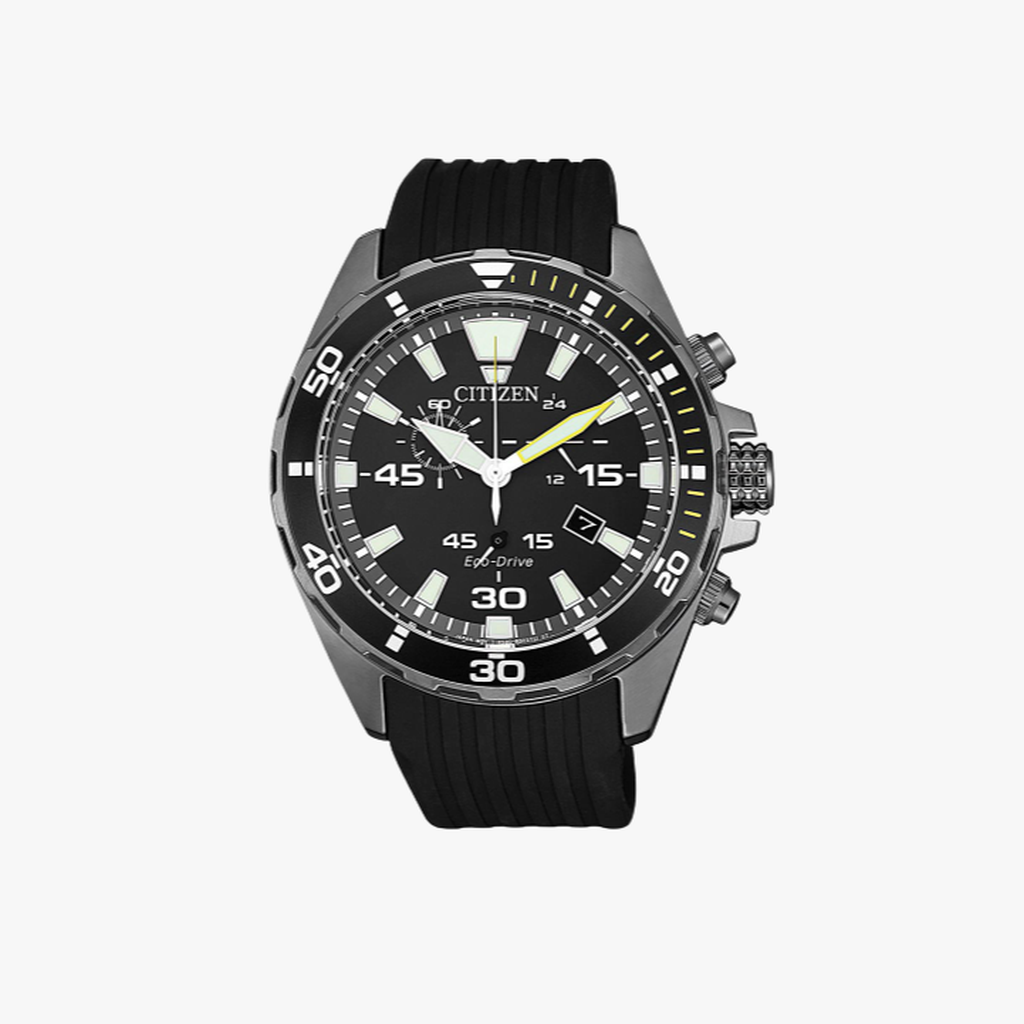 [ประกันร้าน] CITIZEN นาฬิกาข้อมือผู้ชาย รุ่น AT2437-13E Eco-Drive Marine Black Dial Black