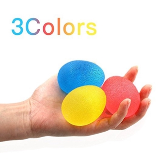 เซ็ต ลูกบอลเจล บริหารมือ แรงบีบ 3 ระดับ 3 ชิ้น (สีชมพู/เหลือง/ฟ้า) Silicone Ball for Hand Exerciser (Set of 3 pcs)