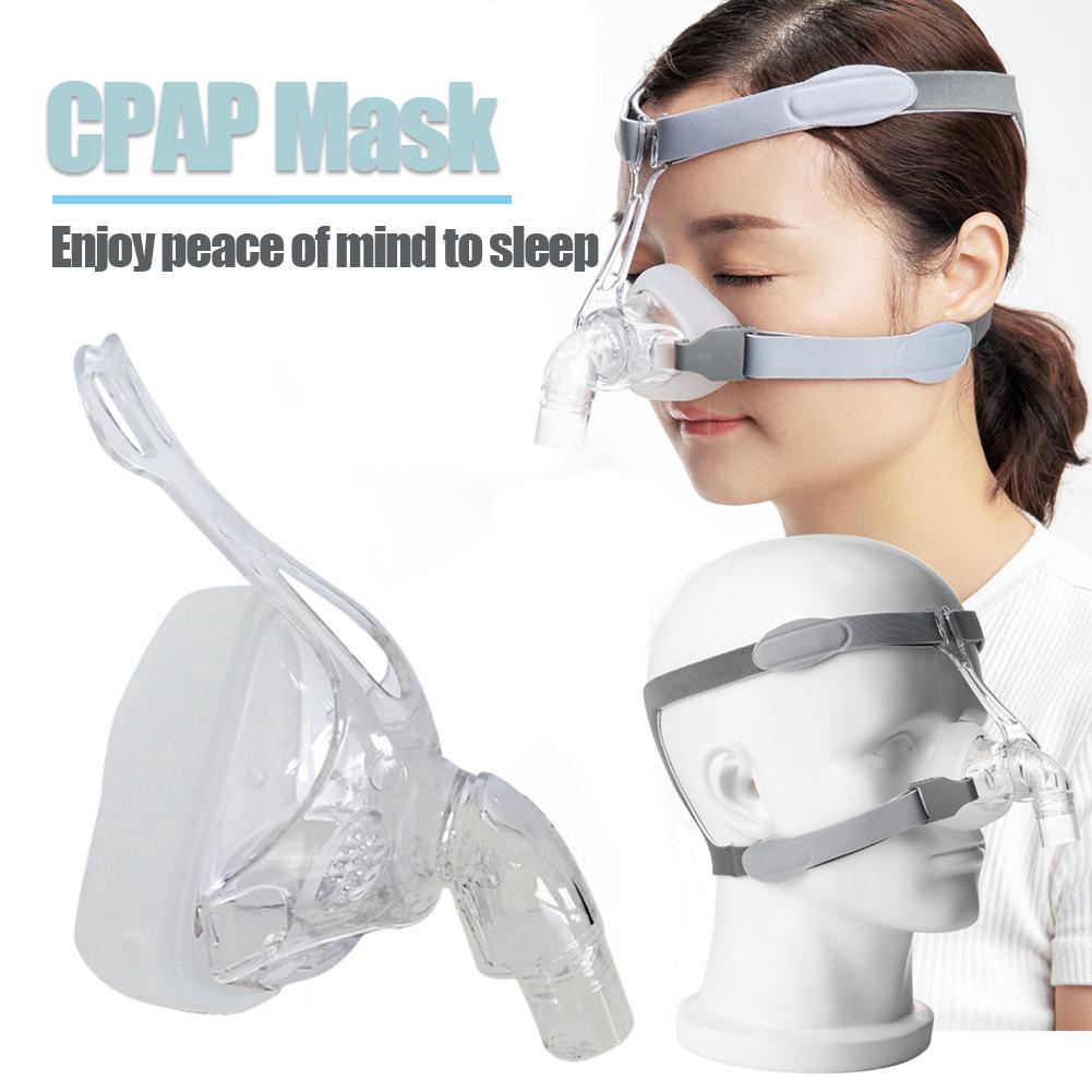 HA Mask CPAP Auto BiPAP หน้ากากฟรีหมวก White Sleep Apnea OSAHS OSAS นอนกรนคน