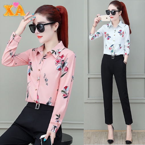 พร้อมส่งในไทยเสื้อเชิ้ต2022 ลายดอกสวยหวานดูดี - alisatita - ThaiPick