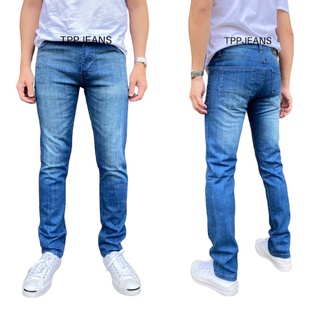 JEANSEXPRESS MDJ Slim-fit กางเกงยีนส์ชายสีบลูฟอก ทรงสลิมฟิต ผ้ายืด สวมใส่สบาย Size 28-36 รับชำระปลายทาง