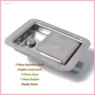 Marine/Yacht/RV Stainless Steel Paddle Lock Latch &amp; Key for Tool Box Door