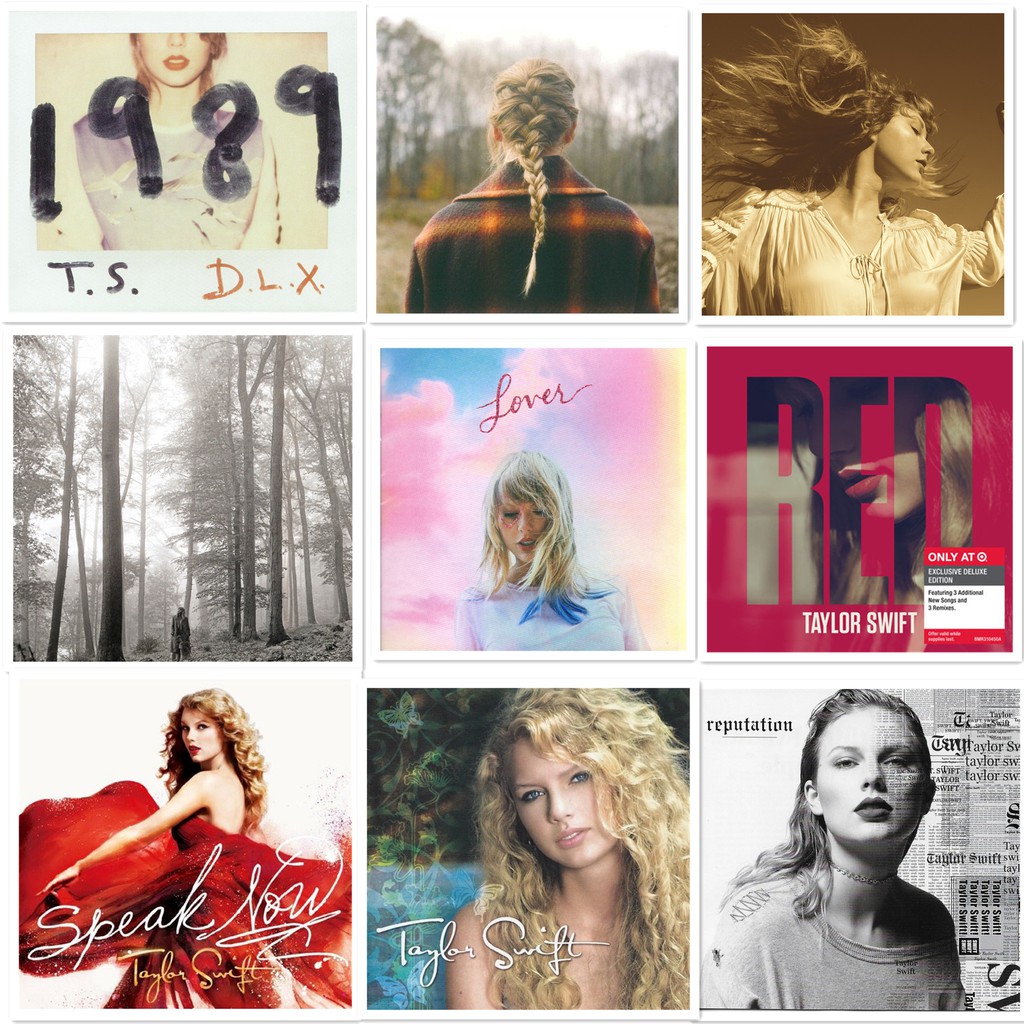 อัลบั้มซีดีเพลง Taylor Swift ใหม่ล่าสุดหลากหลายตัวเลือก 1989 Evermore Fealess Folklore Red Reputation Speak Now Lover Midnights TTPT