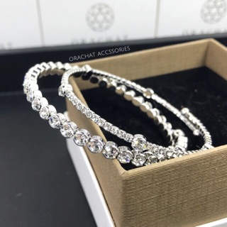 Rozy 14k bracelet set. (กำไลคริสตัล Swarovski ล้อมทั้งวง)