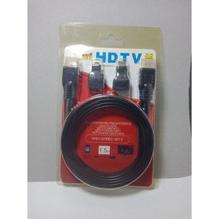 สายHDMI 3in1 แถมหัวทด มินิhdmi,ไมโครhdmi  3D,v1.4 ยาว1.5ม.  hdmi to hdmi