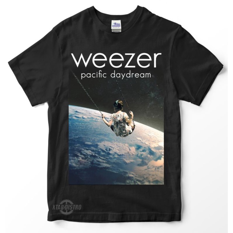 Weezer PACIFIC DAYDREAM Premium Tshirt weezer buddy holly เสื้อยืดวง vintage rock n roll pop suede the Smashing pumpkins