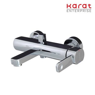 Karat Faucet ก๊อกผสมอ่างอาบน้ำแบบก้านโยกติดผนัง สำหรับฝักบัวสายอ่อน รุ่น KF-20-720-50