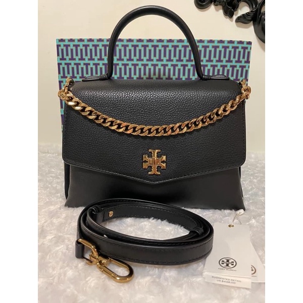 👜New TORY BURCH KIRA MIXED-MATERIALS TOP-HANDLE SATCHEL