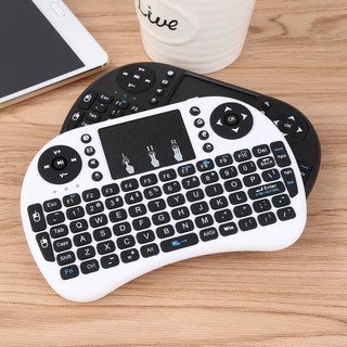 Mini Keyboard 2.4Gคีย์บอร์ดไร้สายAir MouseภาษาอังกฤษTouchpad Handheldสำหรับกล่องสมาร์ททีวีโน้ตบุ๊คPC USBตัวรับสัญญาณ