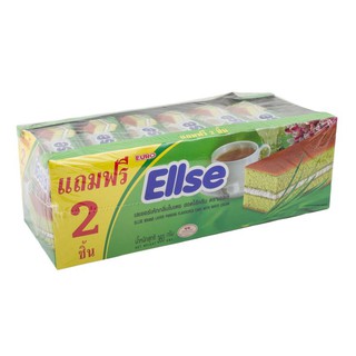 เอลเซ่ เลเยอร์เค้ก กลิ่นใบเตย ขนาด15 กรัม แพ็ค 24 ห่อ Else layer cake with pandan flavor, size 15 grams, pack of 24