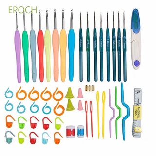 Epoch 57 In 1 อุปกรณ์เข็มตะขออะลูมิเนียม Diy สําหรับใช้ในการถักโครเชต์