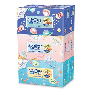 ✨ขายดี✨ เซลล็อกซ์ สวีท แฟนซี กระดาษเช็ดหน้า 140 แผ่น แพ็ค 6 กล่อง Cellox Sweet Fancy Facial 140 Sheets x 6 Packs