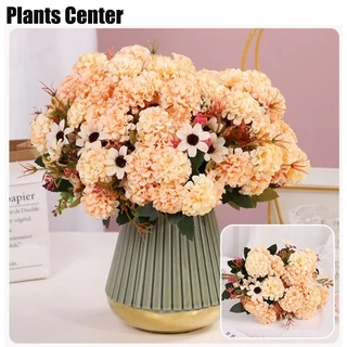 Plants Center P012 ช่อดอกไม้วินเทจ มินิ FLOWER ไฮเดรนเยีย ดอกไม้ประดิษฐ์ เสมือนจริง ตกแต่งบ้าน