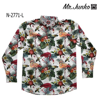 ⚡ ส่งฟรี⚡เชิ้ตอาเสี่ย แขนยาว งานต่อลาย Mr-Junko ราคาคุ้มค่าที่สุด N-2771-L1