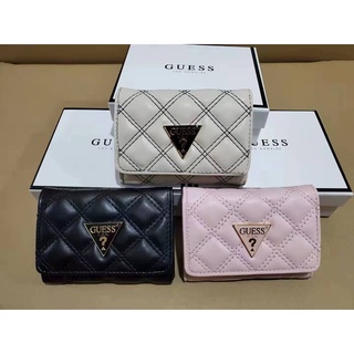 Guess ใหม่ กระเป๋าสตางค์ ใบสั้น ทรงคลัทช์ ใส่เหรียญได้ สําหรับผู้หญิง