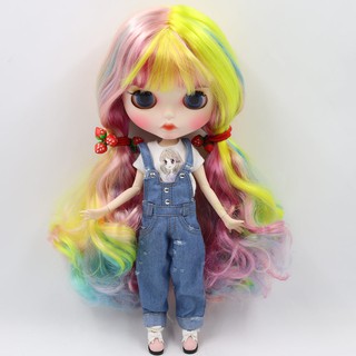 ของเล่นตุ๊กตา Blythe 1 / 6 Bjd Doll สีรุ้ง