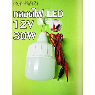 1 ชิ้น หลอดไฟ หลอดไฟคีบแบตเตอรี่สำเร็จรูป 12V 30W หลอดไฟตั้งแคมป์ -แคมป์ปิ้ง ส่งจากไทย พร้อมจัดส่ง