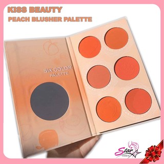 Kiss Beauty Peach Biusher Six Color Palette