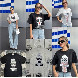 Cc Ice cream Oversize T-shirtเสื้อยืดทรง Oversize เนื้อผ้านิ่มเกรดพรีเมี่ยมใส่สบายสกรีนลายน่ารักมาก