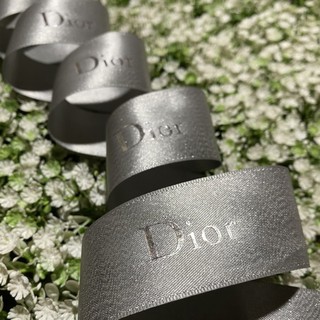 📁พร้อมส่ง ริบบิ้น Dior ริบบิ้น กว้าง 3.8 cm สีเทา ของแท้ 100% 📁