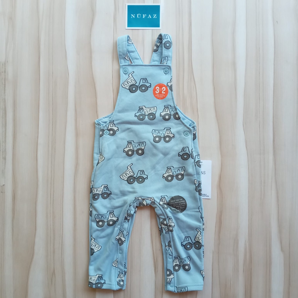 Mark and spencer denim dlangree Set - ชุดรอมเปอร์ motif สีฟ้าในรถยนต์