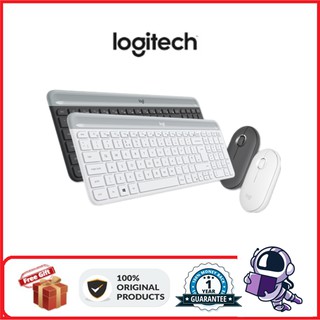 Logitech MK470 wireless mute keyboard and mouse set pebble modeling mouse keyboard set portable business