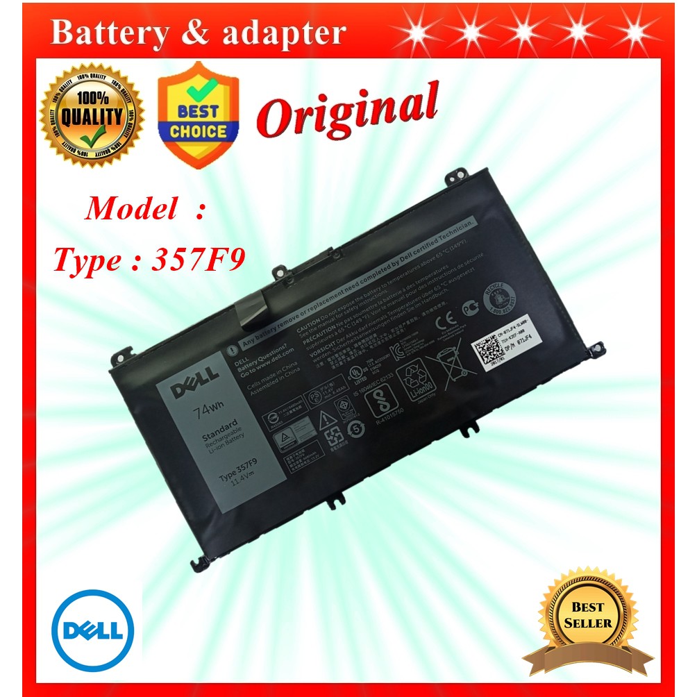 Battery Notebook Dell 357F9  แบตเตอรี่สำหรับ  Dell Inspiron 7000 SERIE 7557 7559 7566 7567