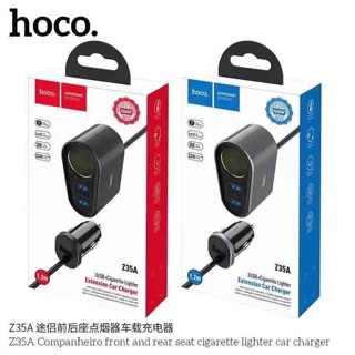 HOCO Z35A Companheiro 3 USB and cigarette lighter output car charger LED indicator /logettic