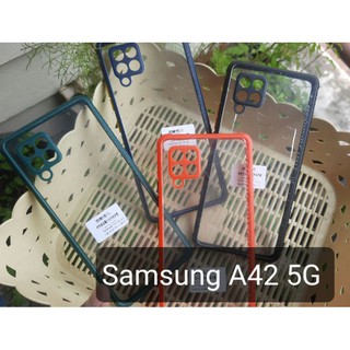 เคส Samsung A42 5G ขอบซิลิโคน+ กันกล้องหลังใส