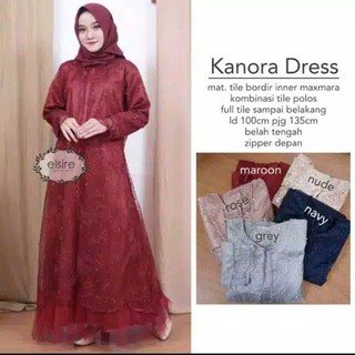 Kanora DRESS BY ELSIRE เสื้อคลุม ฟรีบัตรกํานัล ตรวจสอบ BUSUI เสื้อคลุมขายดี maxi พรีเมี่ยม