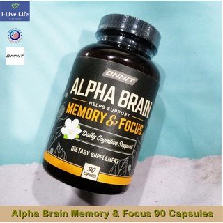 อาหารเสริมสำหรับสมองและความจำ Alpha Brain Memory &amp; Focus 90 Capsules - ONNIT