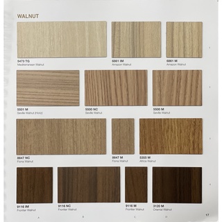 แผ่นลามิเนต TD Board ลายไม้ Walnut ขนาด 120 x 240 ซม. หนา 0.7 มม. ใช้สำหรับงานตกแต่งภายใน สวย ทันสมัย มีหลายลายให้เลือก