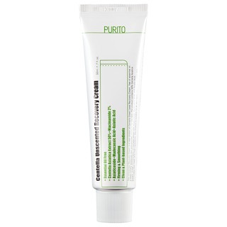 [พร้อมส่ง/ของแท้มีเลขจดแจ้ง] PURITO Centella Unscented Recovery Cream 50ml. อ่อนโยนเหมาะสำหรับผิวแพ้ (Beauty Best Deals)