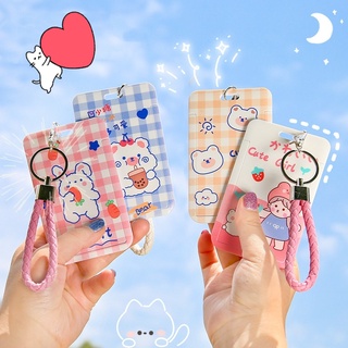 Cartoon Card Holder เชือกยืดไสลด์ ที่ใส่การ์ด ป้ายชื่อ ที่ห้อยบัตรพนักงาน ลายการ์ตูน