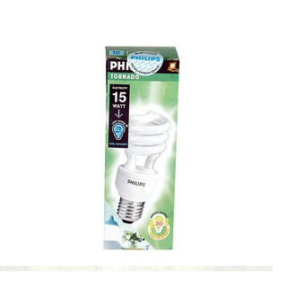 ฟิลิปส์ หลอดไฟขั้ว E27 ทอร์นาโด 15 วัตต์ แสงขาว Philips bulb E27 Tornado 15W white light