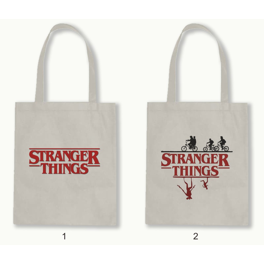 Canvas/Blacu Zipper Tote Bag - Stranger Things Series.02