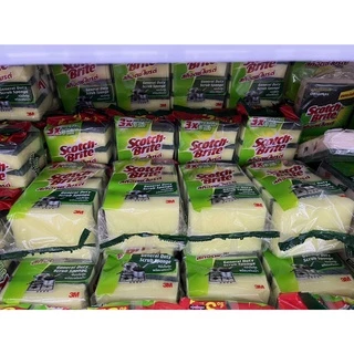 3m สก็อตช์ไบรท์ Scotch Brite ฟองน้ำทำความสะอาด 1แพค มี 4 ชิ้น