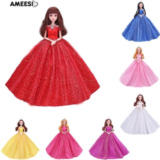 Ameesi Rhinestone Off-the-Shoulder ลูกไม้ชุดราตรีเจ้าหญิงสำหรับเด็กตุ๊กตาเด็ก