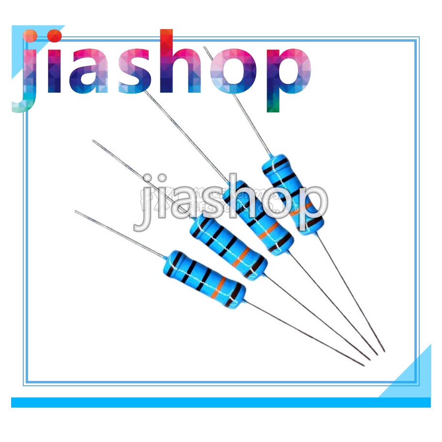 20pcs 3W ตัวต้านทานฟิล์มโลหะ 1% 1R ~ 1M 1R 4.7R 10R 22R 33R 47R 1K 4.7K 10K 100K 1 4.7 10 22 33 47 4